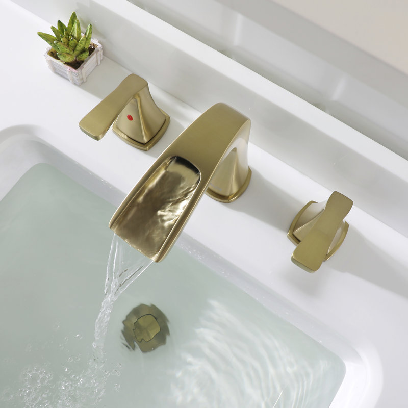 Parlos Home Doris Widespread Faucet 2handle Bathroom Faucet with Drain